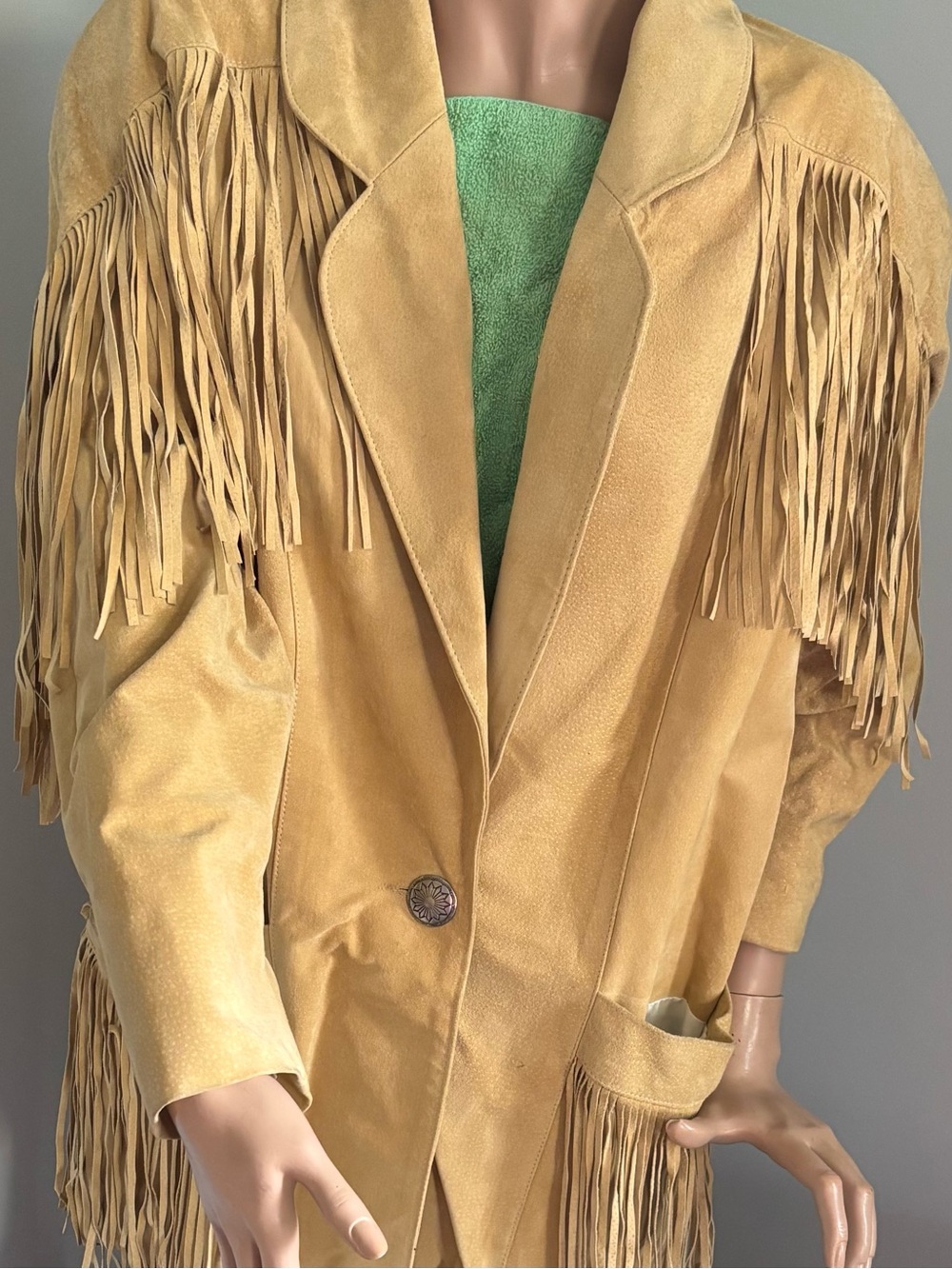 Vintage 1980s fringe jacket